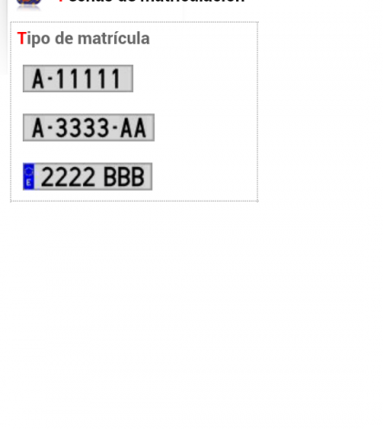 Una aplicación para saber el año de matriculación